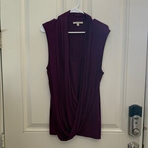 41 Hawthorn Draped Sleeveless Top in Deep Plum